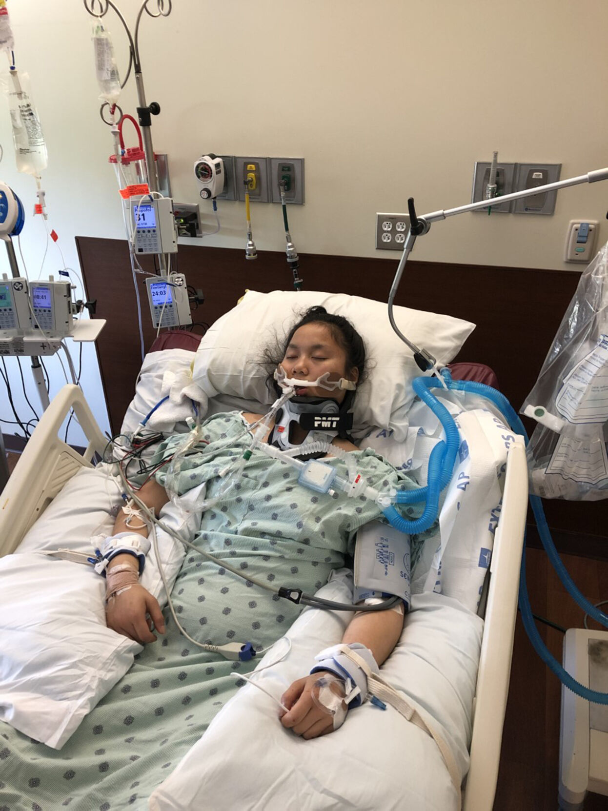 Mindi Wikstrom in intensive-care unit